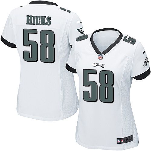 Nike Eagles #58 Jordan Hicks White Women's Stitched NFL New Elite Jersey